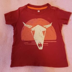 Tea Collection cow skull t-shirt XS 2-3